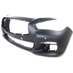 2014-2017 INFINITI Q50; Front Bumper Cover; BASE/PREMIUM w/Sensor Painted to Match 2014-2017 INFINITI Q50; Front Bumper Cover; BASE/PREMIUM w/Sensor Painted to Match