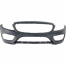 2017-2018 MERCEDES-BENZ C-CLASS; Front Bumper Cover; CONV/A205 w/AMG w/Sport w/o Surround View w/Park Sensor Painted to Match
