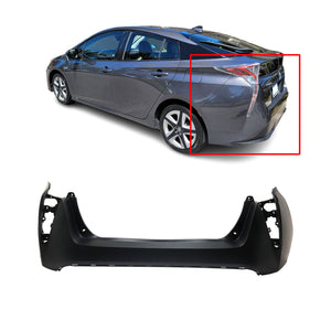 2016-2018 TOYOTA PRIUS; Rear Bumper Cover; w/o Sensor Painted to Match