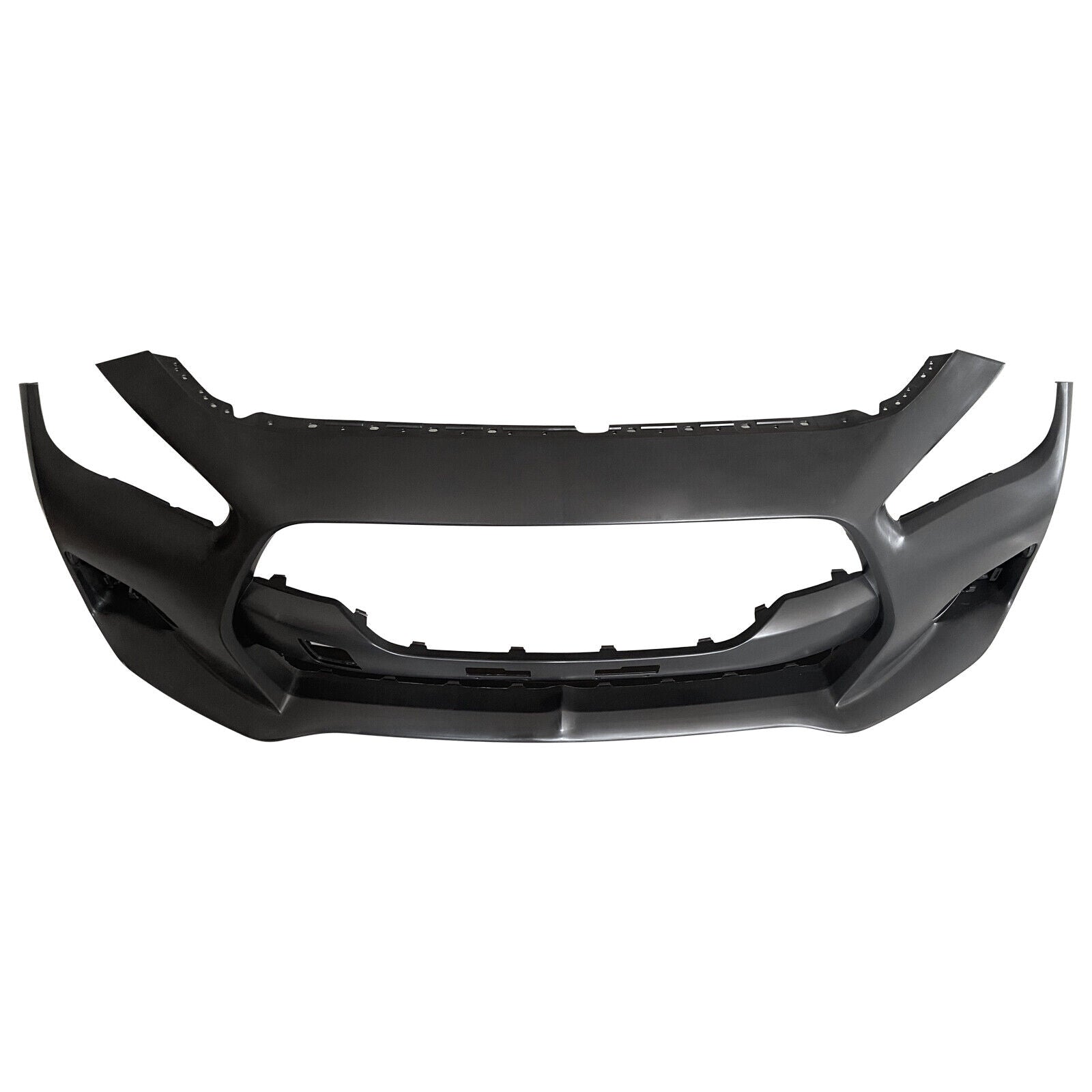 Front Bumper Cover For Infiniti Q50 2018–2022 – Non-Sport, No Sensor Holes, Black PP
