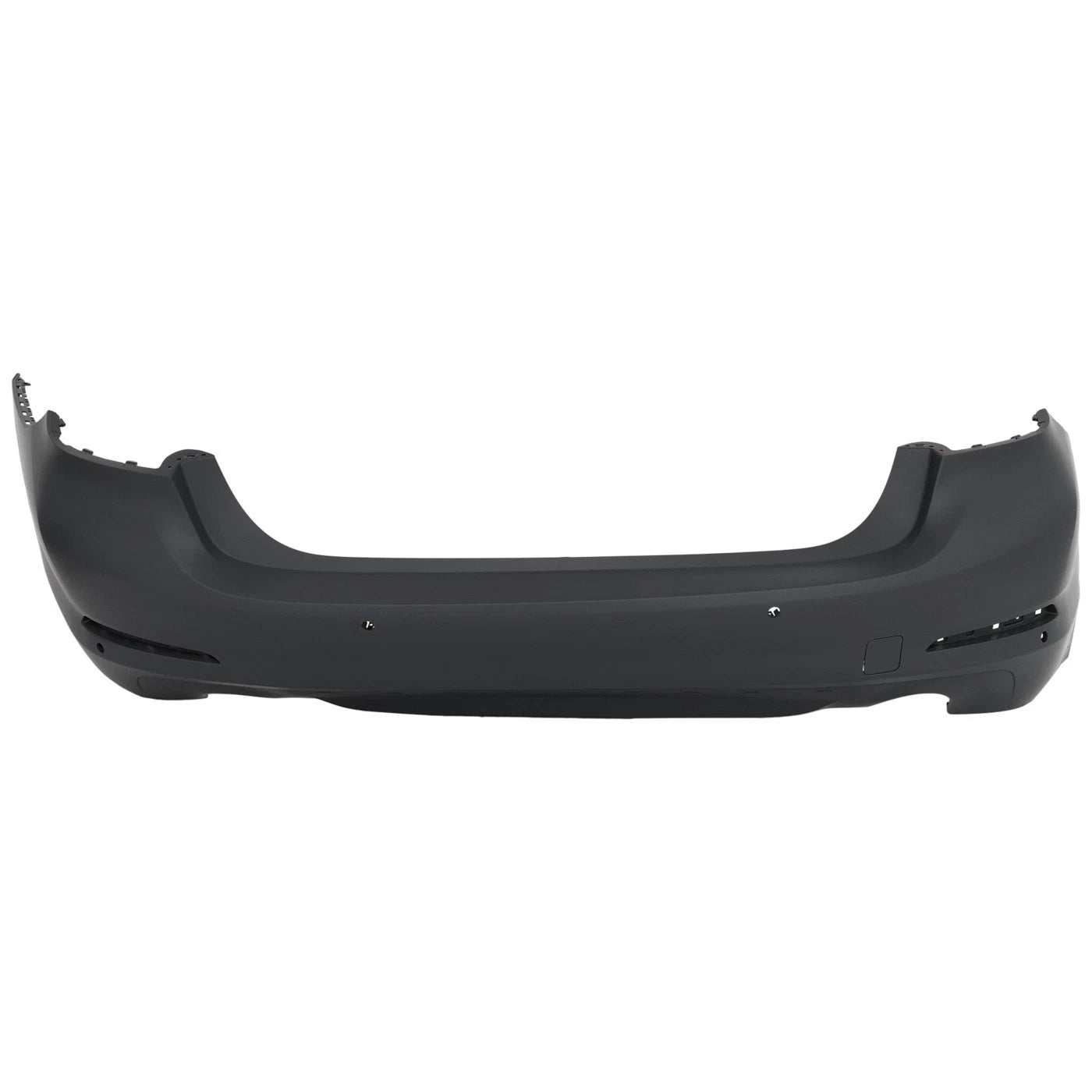 2017-2020 BMW 5-Series ; Rear Bumper Cover ; G30; Sedan; 530e/350i; w/o M Pkg; w/Luxury; w/PDC; w/Mldg; w/6 Sensor;  -- Manufacturer Part #: 51127475601  /  Partslink #: BM1100377