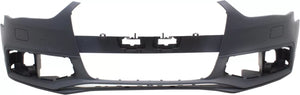 2013-2016 AUDI A4; Front Bumper Cover;  w/S-Line Pkg;  w/HL Washer;  w/o Warning System; AU1000180