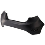 2014-2014 FORD FIESTA Hatchback, Rear Bumper Cover; S/Titanium; w/o Lower Mldg Hole; w/o Sensor;  Painted to Match - Manufacturer Part # D2BZ17906AA / Partslink - FO1100701