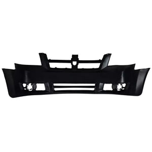 2008-2010 DODGE CARAVAN; Front Bumper Cover;  SE;  PTM w/grille frame;  SPORT; CH1000924